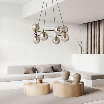 Emibig Lampa wisząca AZURA 7 BL GRAFIT E14 10W MAX LED 1294/7 (1294/7)